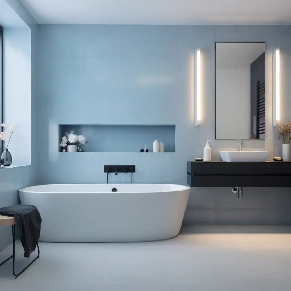 Bild von einem modernen Bad