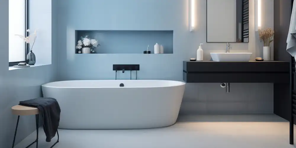 Bild von einem modernen Bad