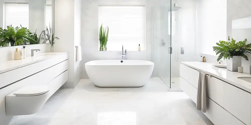 Bild von einem modernen Bad